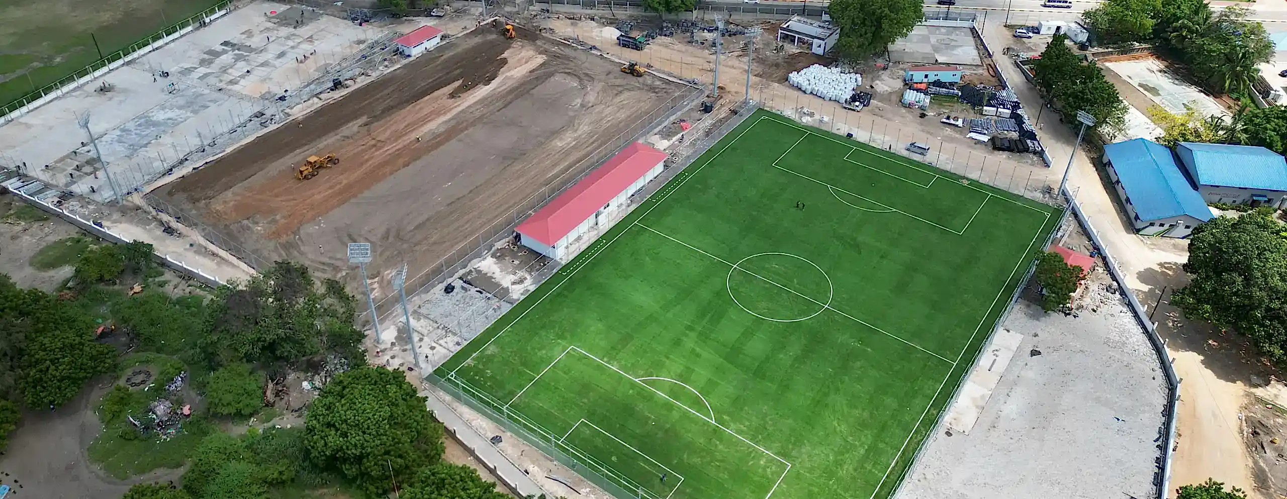 Maisara Spor Kompleksi inşaat aşamasında.